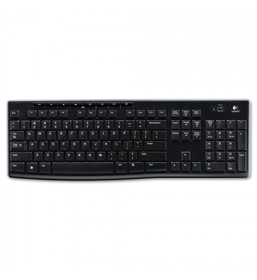 Logitech K270 Wireless Ergonomic Keyboard / USB Reciever Unifying / Spanish / Black 