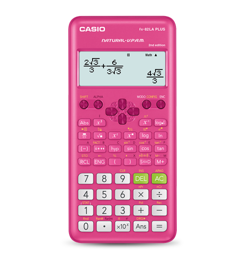 Casio Fx-82LA Plus 2nd Edition 252 Funtions- Scientific Calculator / Pink