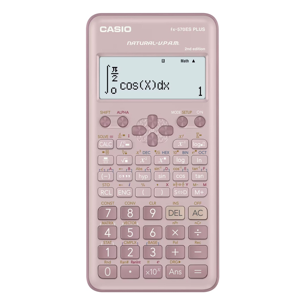 Casio Fx-570ES Plus 2nd Edition - Scientific Calculator / 417 Functions / Pink