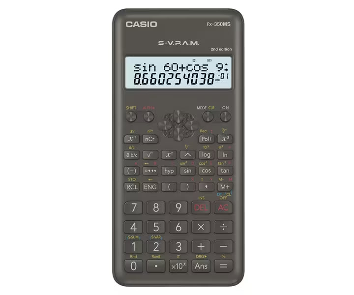 Casio Fx-350MS 2nd Edition - Scientific Calculator / 240 Functions/ Black 