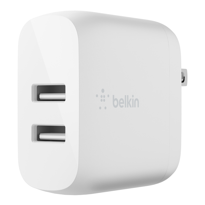 Belkin WCB002DQWH - Boost Wall Charger / Double USB-A / 24W / White