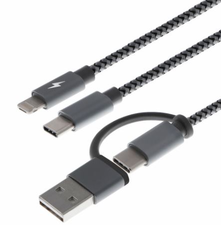 Xtech XTC-560 Multifunctional Charging Cable 5 in 1 / Black