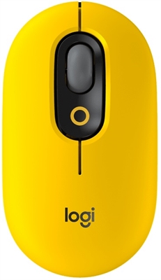 Logitech 910-006543 Ratón Inalámbrico POP / Bluetooth / 2.4GHz / Amarillo