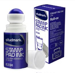 Studmark 06334 Stamp Pad Ink Roll-On - 60ml Blue