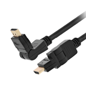 XTech XTC-610 - Cable HDMI Macho a HDMI Macho Giratorio / M-M / 3M / Negro
