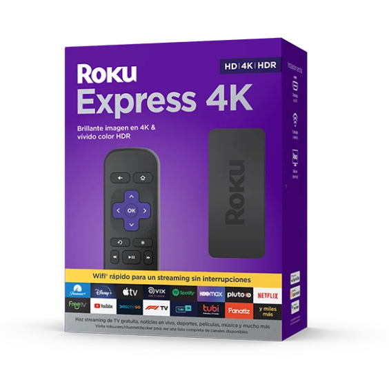 Roku Express 4K+ / Remote Control / Streaming / HDR / Black