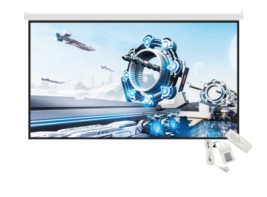 Klip KPS-513 - Motorized Projector Screen / 120&quot; / White