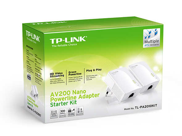 TP-Link  PA2010 KIT AV200 Nano Powerline Adapter