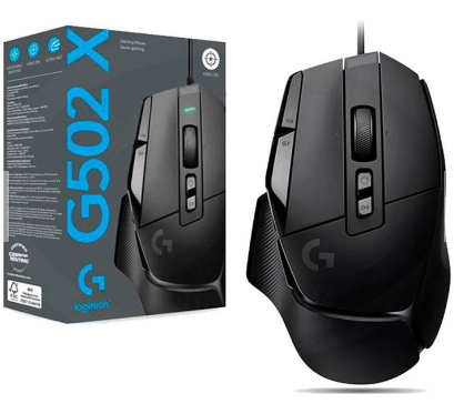 Logitech G502 X - Mouse  para Videojuegos / USB / Negro