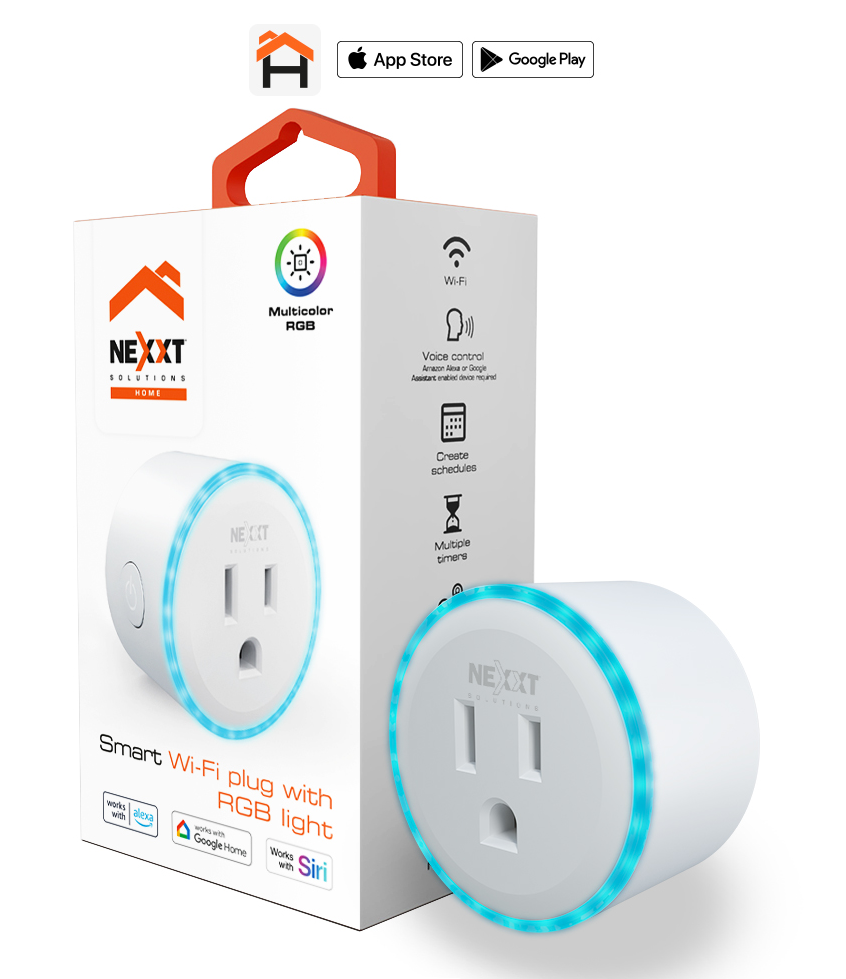 Nexxt NHP-S610 -  Enchufe inteligente Wi-Fi / RGB / Blanco