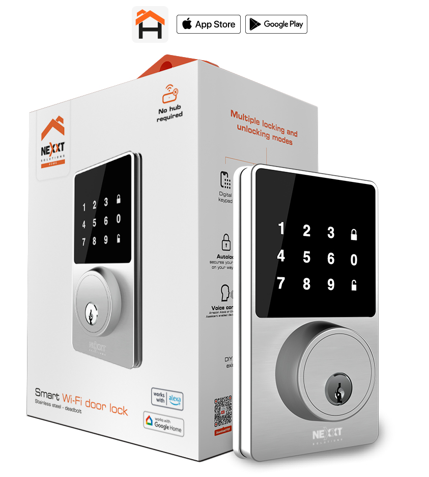 Nexxt NHS-D100 - Smart Wi-Fi door lock / Black