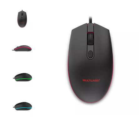 Multilaser MO298 - Ratón Gaming Led / USB / Negro