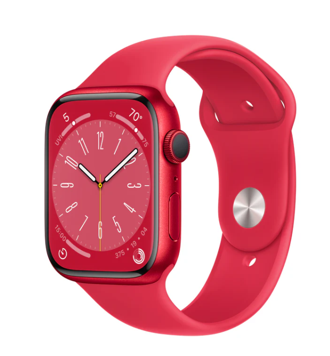 Apple Watch MNP73LZ/A Series 8 (GPS) 41MM Red Aluminum Case /Red Sport Band - (PRODUCT)Red