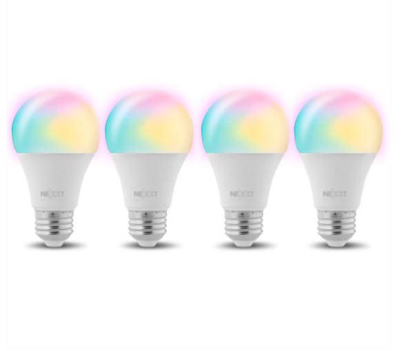 Nexxt NHB-C1104PK - Smart LED Bulb / 4PK / RGB / Wifi / 110V / White