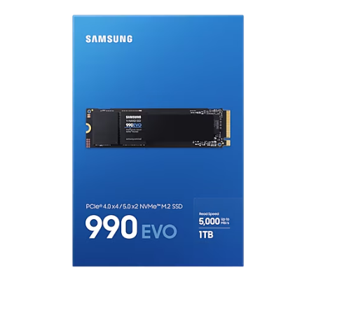 Samsung Evo 990 1TB PCIe NVMe M2 / Lectura 5000 MB/s / Escritura 4200 MB/s / PCIe 4.0