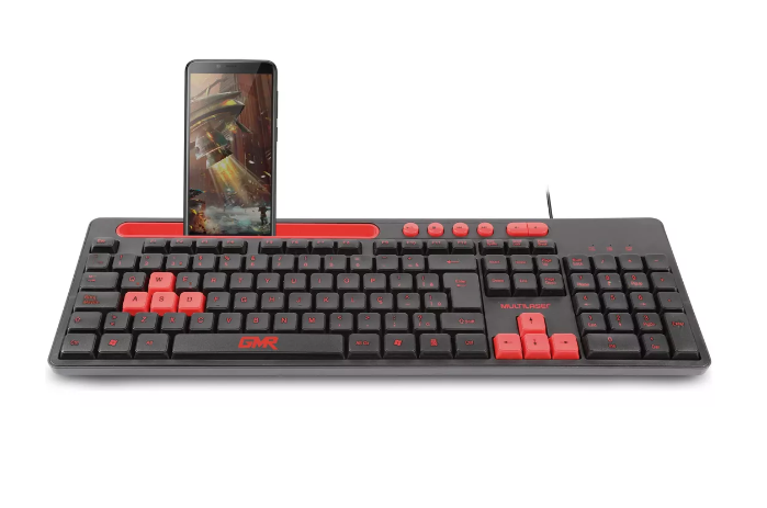 Multilaser GK120 - Teclado Gamer Multilaser Con Base Para Celular - USB