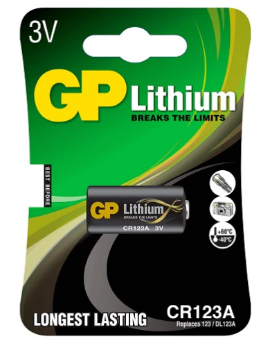 GP CR123A Lithium Pro Battery 3V 