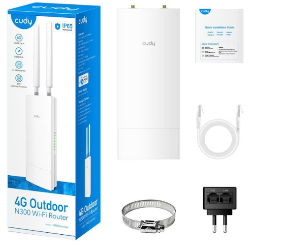 Cudy LT400 Outdoor - N300 wifi unloked 4G LTE Modem Router with SIM Card Slot / 300Mbps / IP65