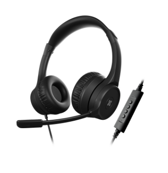 Klip KCH-510 KlearCom Set de Auriculares Estéreo para Empresas / USB / Negro