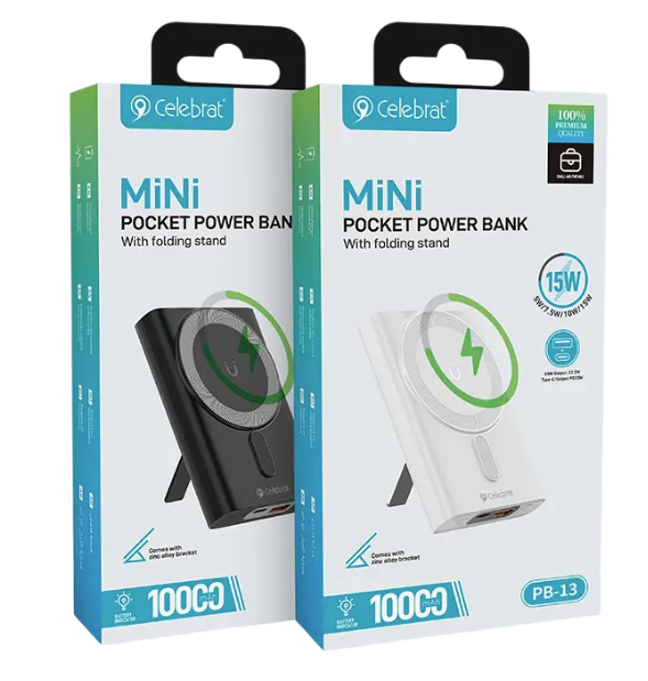 Celebrat PB-13 Mini Poket Power Bank With folding Stand 1000mAh