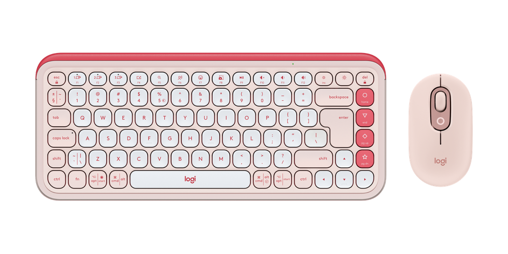 Logitech Pop Icon Combo - Mouse y Teclado Wireless y Bluetooth Multi Plataformas / Rosado / Español