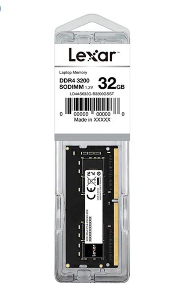 Lexar SO-DIM Memory 32GB DDR4 / 3200Mhz / 1.2v 