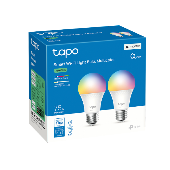 TP-Link TAPO L535E Smart Wi-Fi Light Bulb / Multicolor 2 PK