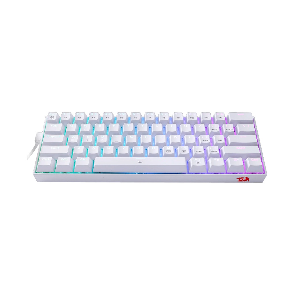 REDRAGON DRAGONBORN Teclado Gaming Mecánico 60% - USB,  Switch Red / Blanco