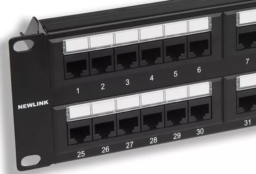 Newlink Panel de Conexión (Patch Panel) Cat 6A - Disponible en 24 y 48 puertos