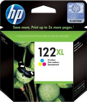 [HPE-PRT-INK-TC122XL-NA-421] HP 122XL Tricolor Ink Cartridge