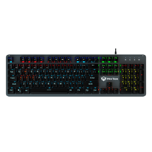 [MET-GAM-KYM-MK007-BK-121] Meetion MK007 Teclado Mecánico Backlit de Gaming - USB / Rainbow LED / Negro