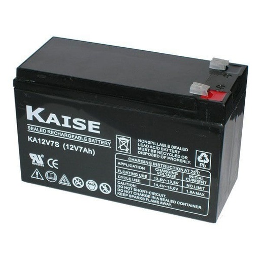 [KAI-UPS-BAT-KB1270-BK-321] KAISE KB1270 Replacement Battery 12V7.0Ah - Black