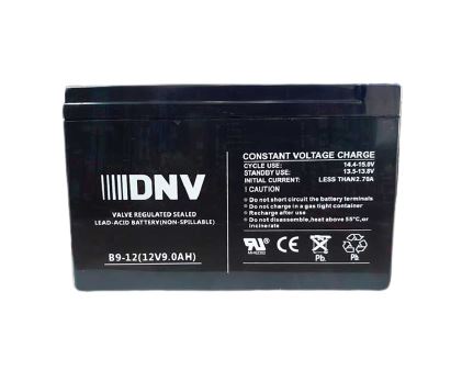 [DNV-UPS-BAT-B912-BK-321] DNV B9-12 12V 9.0Ah Sealed Lead-Acid Battery - Black