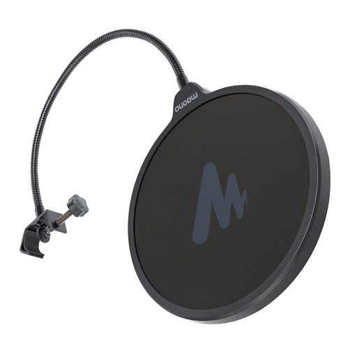 [MNO-HYM-MIC-AUPF150-BK-421] Maono AU-PF150 - Protector de pantalla para micrófono y parabrisas, doble capa, con brazo de estabilización de 360° / Black