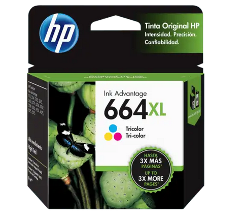 [HPE-PRT-INK/TON-F6V30AL-TR-320] HP 664XL Tricolor Ink Cartridge