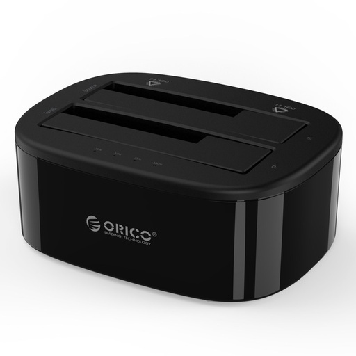 [ORI-STO-HDD-6228US3-BK-421] ORICO 6228USC 2-Bay Offline Clone Hard Drive Dock - 3.5&quot; &amp; 2.5&quot; / USB3.0 / Black