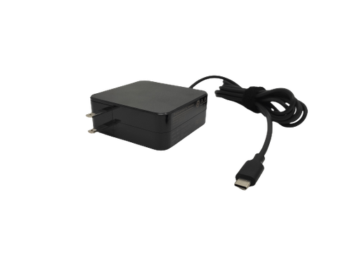 [GEN-PSU-ADP-USBC65W-BK-421] Generic AC/DC Adapter Charger 65W USB-C / 5V3A, 9V3A, 12V3A, 15V3A, 20V3.25A or 20.5V3A / Black