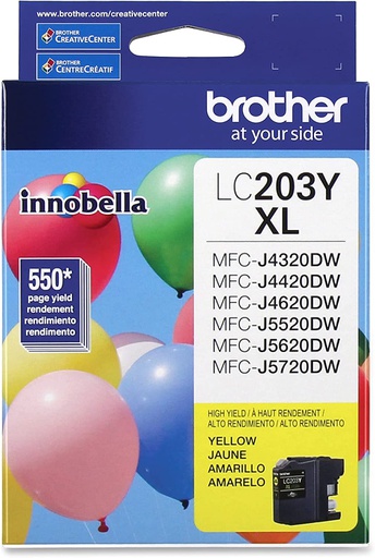 [BRO-PRT-INK-LC203YW-NA-222] Brother LC203YW - Yellow