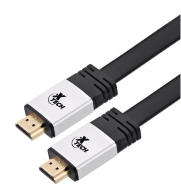 [XTE-MSC-CBL-XTC616-BK-320] Xtech XTC-616 Cable Flat HDMI to HDMI / M-M / 1.8m / Black