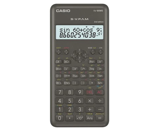 [CAS-CAL-ACC-FX95MS-BK-122] Casio Fx-95MS Scientific Calculator / 244 Functions / Black