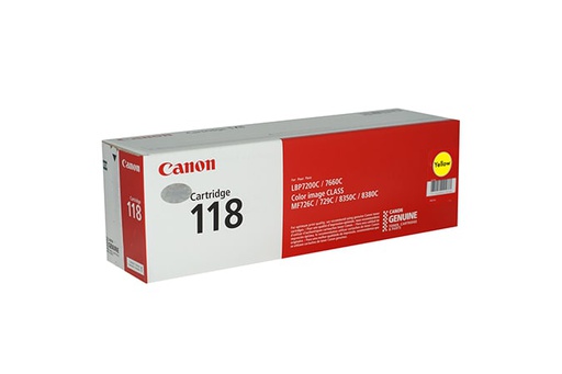 [CAN-PRT-TON-118-YL-222] Canon 118 Toner Cartridge - Yellow