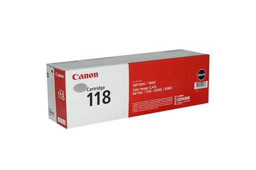 [CAN-PRT-TON-118-BK-222] Canon 118 Toner Cartridge - Negro
