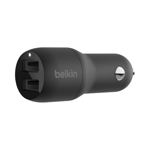 [BEL-MSC-ADP-CCB001BTBK-BK-222] Belkin CCB001BTBK Boost Charge - Auto Charge / Double USB-A / 24W / Black