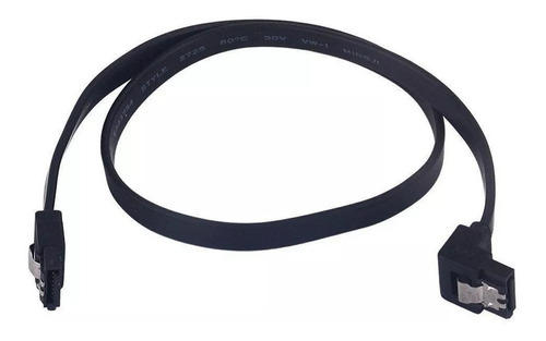[GEN-MSC-CBL-SATABK-BK-222] Cable SATA Genérico de 45 Grados Color Negro Con Seguro 