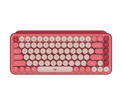 [LOG-HYM-KYM-920010715-RD-222] Logitech 920-010715 HEARTBREAKER POP Keys Keyboard / USB / English / Red - Pink