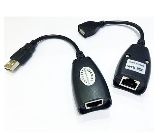 [ZOE-MSC-ADP-ZI0211-BK-422] Zoecan ZO-0211 Extensor USB2.0 por CAT5/CAT6 RJ45 - hasta 150pies