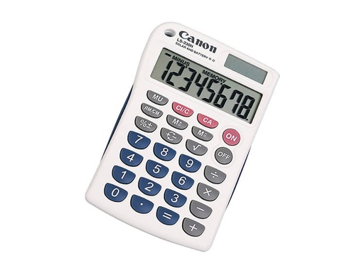 [CAN-CAL-ACC-LS330H-WH-320] Canon LS-330H Portable Calculator / LCD / 8 Digits / White