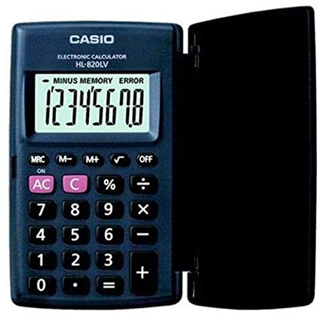 [CAS-MSC-ACC-HL820LV-BK-123] Casio HL-820LV - Calculadora de Bolsillo / Negro