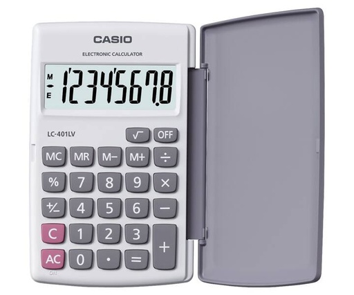 [CAS-MSC-ACC-LC401LVW-WH-123] Casio LC-401LV - Calculadora de Bolsillo / 8 Dígitos / White