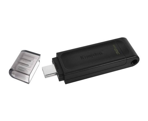 [KIN-STO-MEM-USB-DT7032GB-BK-123] Kingston DataTraveler70 32GB USB-C Flash Memory